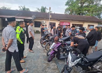 Sebanyak 24 unit sepeda motor berhasil diamankan sebagai barang bukti dari pelaku balap liar dan pengguna knalpot brong.
