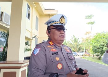 Kepala Satuan Lalu Lintas (Kasat Lantas) Polres OKI, AKP Oke Panji Wijaya, SH, M.Si