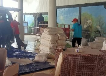 Sebanyak kurang lebih 1.000 kantong beras masing-masing seberat 5 kilogram atau total sekitar 5 ton beras didistribusikan melalui Ketua RT setempat