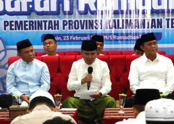 Kepala Kepolisian Daerah Kalimantan Tengah (Kalteng), Irjen Pol Iwan Kurniawan, S.IK., M.Si. menghadiri buka puasa bersama dalam rangka Safari Ramadan Pemprov Kalteng, di Istana Isen Mulang, Rumah Jabatan (Rumjab) Gubernur, Senin (23/2/2026).