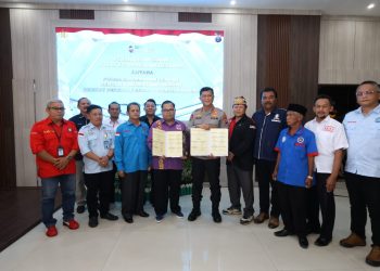 Kerjasama ini ditandai dengan penandatanganan nota kesepahaman (MoU) oleh Kapolda Kalteng Irjen Pol Iwan Kurniawan, bersama Ketua PD FSP Parekraf KSPSI Kalteng Adi Abdian Noor, di Lobi Mapolda setempat, Jl. Tjilik Riwut Km.1, Kota Palangka Raya, Senin (9/03/2025).
