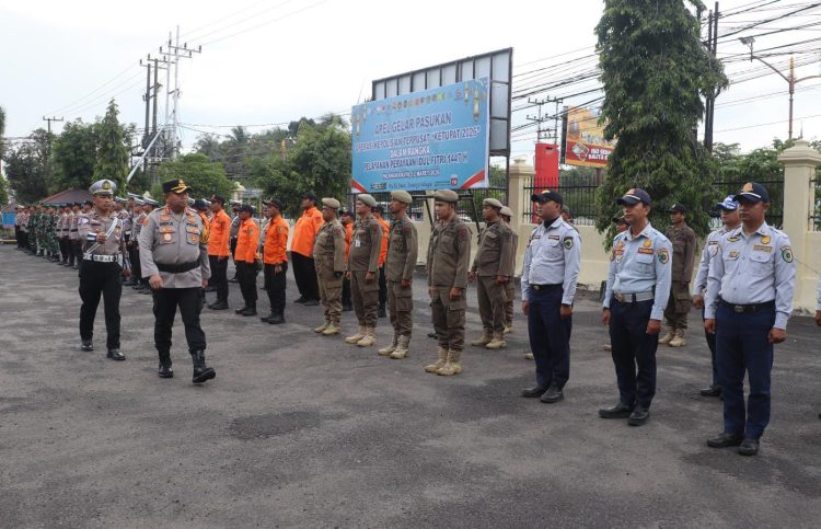 Apel Gelar Pasukan berlangsung di Mapolresta Palangka Raya, Jalan Tjilik Riwut Km. 3,5, Kota Palangka Raya, Kalimantan Tengah, yang dipimpin langsung oleh Kapolresta, Kombes Pol. Dedy Supriadi, S.I.K., M.H., Kamis (12/3/2026) sore.