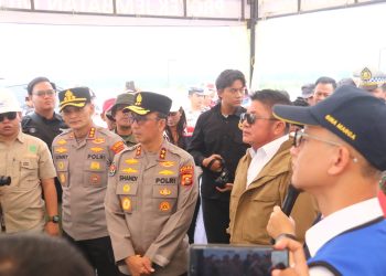 Jajaran Polda Sumatera Selatan mengandangkan 113 kendaraan truk bermuatan besar di sepanjang jalur mudik Sumatera Selatan pada hari kelima Operasi Ketupat Musi 2026, Selasa (17/3/2026).