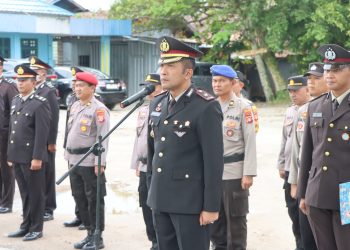 Kegiatan tersebut dipimpin oleh Wakapolres Kotim Kompol Christian Maruli Tua Siregar, S.I.K., M.M. dan diikuti oleh personel Polres dan Polsek dalam kota.
