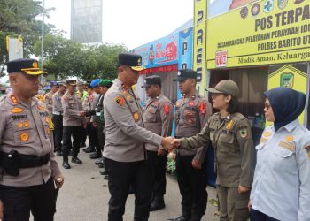 Kapolda Kalteng kembali melanjutkan kegiatan dengan mengecek kesiapan Pos Pengamanan Lebaran Idul Fitri. Senin (23/3/2026).