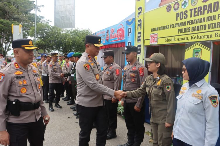 Kapolda Kalteng kembali melanjutkan kegiatan dengan mengecek kesiapan Pos Pengamanan Lebaran Idul Fitri. Senin (23/3/2026).
