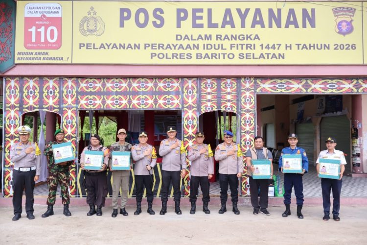 Kapolda Kalimantan Tengah (Kalteng) Irjen Pol Iwan Kurniawan, S.I.K., M.Si. melakukan kunjungan ke Pos Pelayanan (Posyan) Bundaran Sanggu Polres Barito Selatan, Senin (23/3/2026) siang.