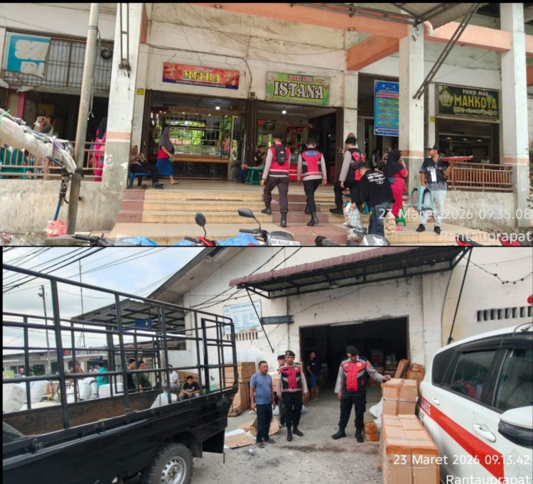 Sat Samapta Polres Labuhanbatu melaksanakan kegiatan patroli R4 di sejumlah titik rawan kriminalitas dan pusat keramaian di seputaran Kota Rantauprapat, wilayah hukum Polres Labuhanbatu, Senin (23/03/2026).