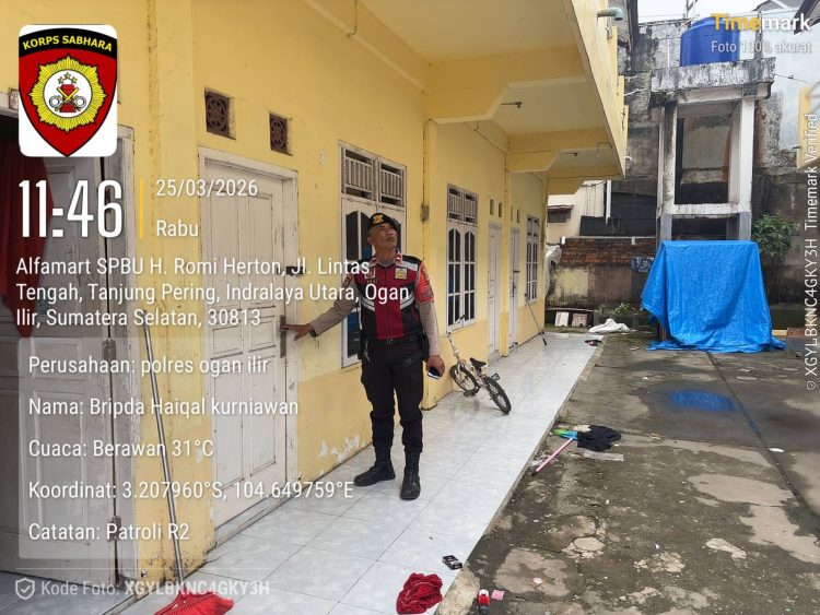 Satuan Samapta Polres Ogan Ilir mengintensifkan kegiatan patroli di kawasan permukiman, khususnya rumah kosong dan kost-kosan mahasiswa yang ditinggal penghuninya.
