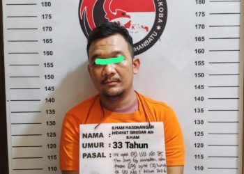 Seorang pria berinisial IH alias Ilham (33), warga Rantau Selatan, diamankan petugas di salah satu tempat hiburan malam. Minggu (29/03/2026)