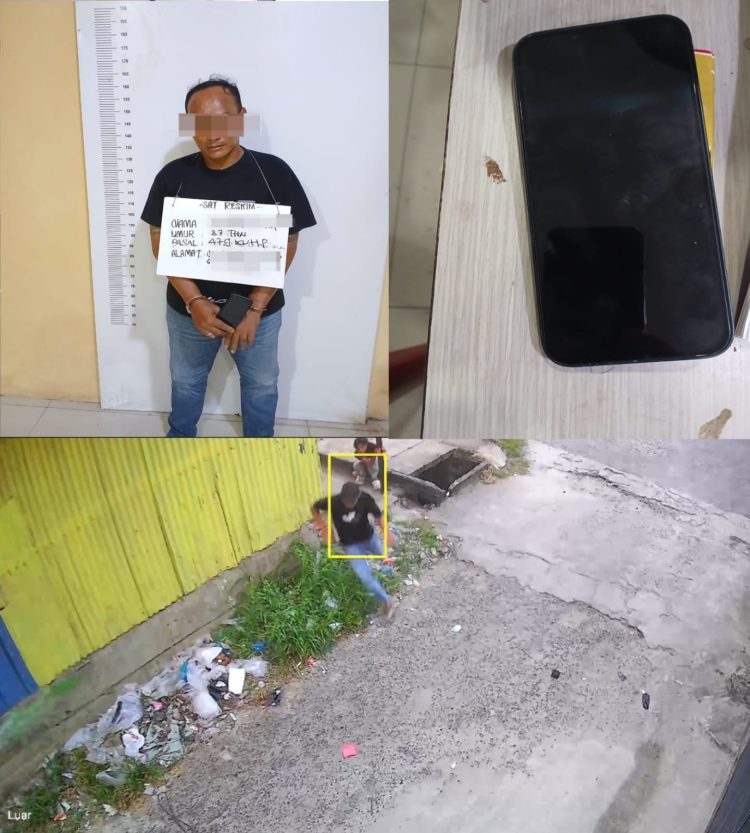 Petugas berhasil mengamankan pelaku berinisial ASH (37), warga Kecamatan Rantau Utara, beserta barang bukti berupa 1 unit handphone merk iPhone 13 milik korban. Pelaku kemudian dibawa ke Polres Labuhanbatu guna menjalani proses hukum lebih lanjut.