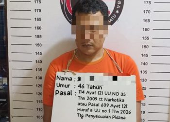 petugas berhasil mengamankan seorang pria berinisial SS (46), warga Kecamatan Bilah Hulu, yang diketahui bernama Sholahuddin Siregar.