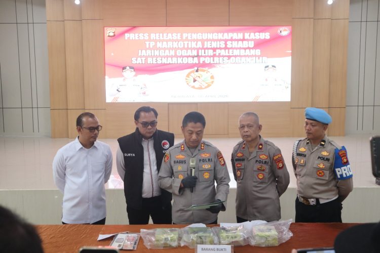 Pengungkapan tersebut disampaikan dalam kegiatan press release yang digelar pada Senin (6/4/2026) di Aula Panaluan II Polres Ogan Ilir.