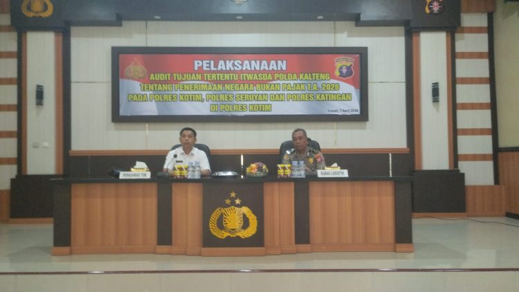 Bertempat di Aula Tunggal Panaluan Polres Kotim, yang dipimpin oleh Kombes Pol Andiyatna, S.I.K., M.M., selaku pengawas Tim bersama anggota Tim Audit PNBP Itwasda Polda Kalteng.
