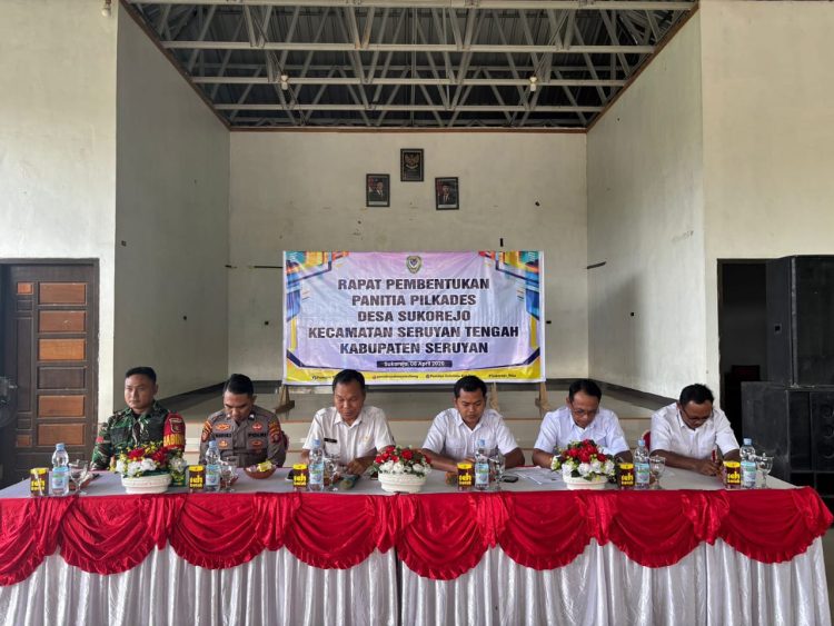 Personel Polsek Seruyan Tengah yang diwakili oleh Kapospol Batu Agung AIPDA Guntur Syaputra, S.H., menghadiri rapat pembentukan panitia Pemilihan Kepala Desa (Pilkades) Desa Sukorejo, Kecamatan Seruyan Tengah, Rabu (8/4/2026) pagi.