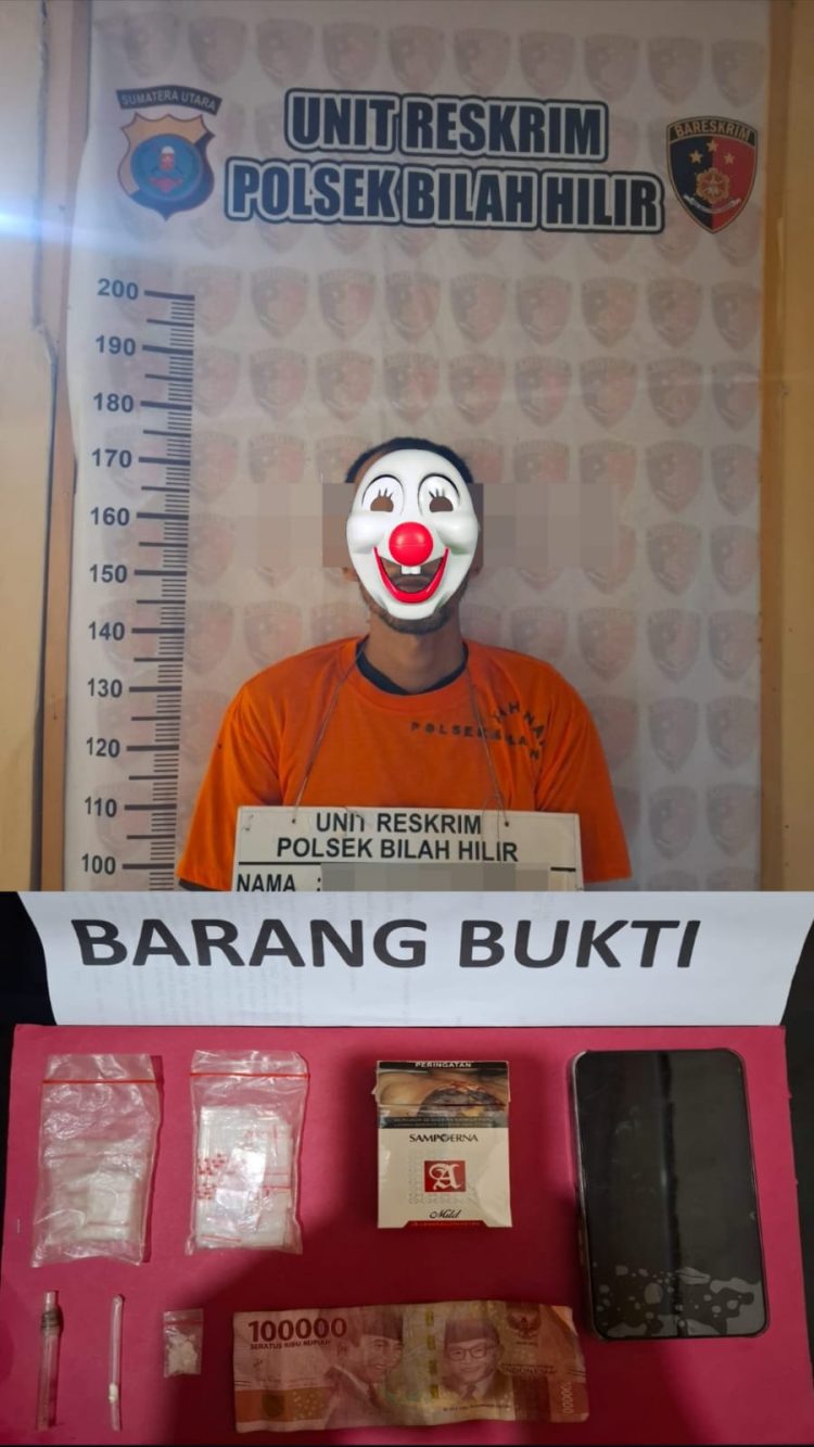 petugas mengamankan seorang pelaku berinisial HS (38), warga Kecamatan Bilah Hilir.