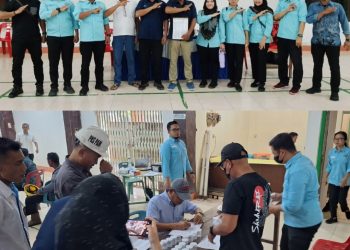 Karyawan PTPN IV Kebun dan PKS Pasir Mandoge mengikuti kegiatan sosialisasi bahaya narkoba dan tes urine yang digelar di Wisma Kemuning, Selasa (21/4/2026). Kegiatan ini diikuti sekitar 120 karyawan sebagai bentuk komitmen perusahaan dalam menciptakan lingkungan kerja yang bersih, sehat, dan bebas dari penyalahgunaan narkoba.