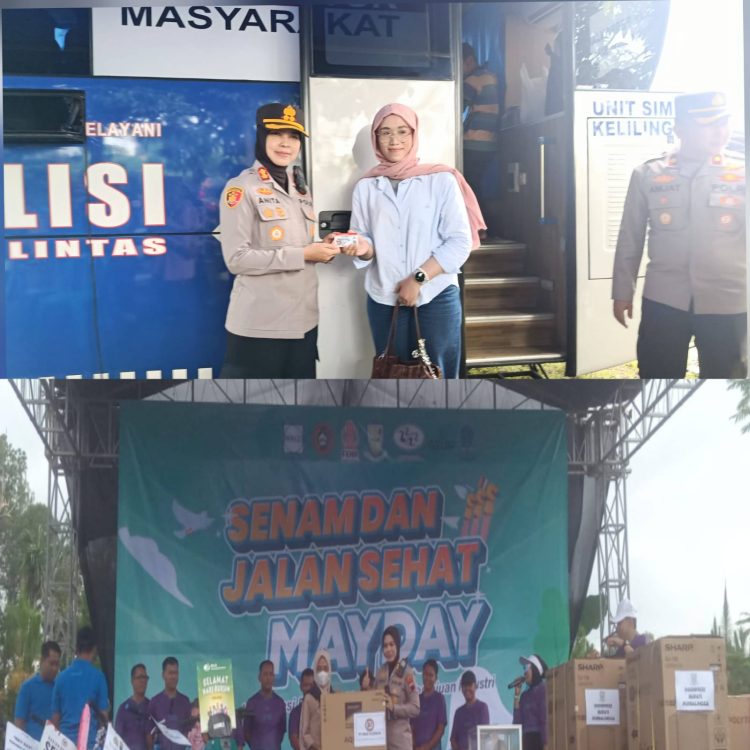 Peringatan Hari Buruh Internasional (May Day) tingkat Kabupaten Purbalingga dipusatkan di area lapangan parkir Wisata Purbasari Pancuran Mas dengan kegiatan jalan sehat yang mengambil titik start dan finis di lokasi tersebut