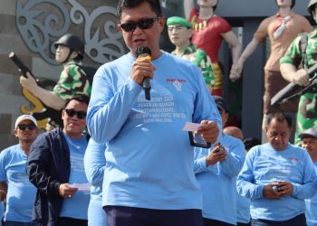 Kapolda Kalimantan Tengah (Kalteng) Irjen Pol Iwan Kurniawan, S.IK., M.Si. menghadiri peringatan Hari Buruh Internasional atau May Day 2026 di Bundaran Besar Palangka Raya, Jumat (1/5/2026).