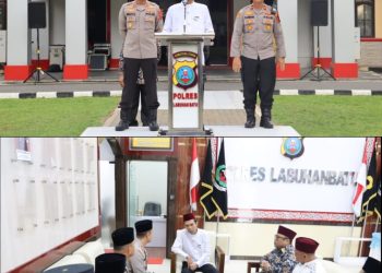 Kunjungan Ustadz Prof. Dr. Abdul Somad, Lc., M.A., Ph.D ke Polres Labuhanbatu disambut langsung oleh Kapolres Labuhanbatu AKBP Wahyu Endra Jaya, S.I.K., M.Si, Serta para pejabat utama polres labuhahanbatu dan tokoh agama kab. Labuhanbatu. (02/05/2026).