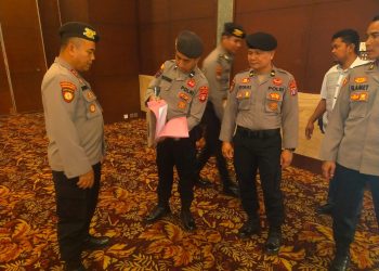 Satuan Pengamanan Objek Vital (Satpamobvit) Polresta Palangka Raya juga memberikan arahan kepada panitia dalam pelaksanaan risk assessment kegiatan Pesta Perak Episcopal 2026 Keuskupan Palangka Raya.