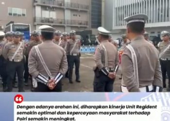 Dalam apel pagi yang digelar, Kanit Regident Satlantas Polres Bogor, IPTU Yudhi Perkasa, SH, MH, CPHR, memberikan arahan tegas dan penuh penekanan kepada seluruh personel Regident. Rabu (06/05/2026)
