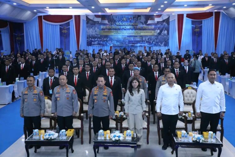Kepala BNN RI, Suyudi Ario Seto, menghadiri pembukaan Rapat Kerja Teknis (Rakernis) Reserse Kriminal (Reskrim) Polri Tahun 2026 yang digelar di Gedung Serbaguna Bareskrim Polri, Jakarta Selatan, pada Kamis (7/5/26).