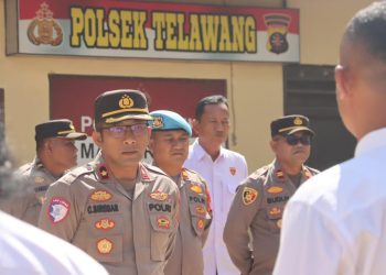 Wakapolres Kotawaringin Timur , Kompol Christian Maruli Tua Siregar, S.I.K., M.M. memimpin langsung kegiatan Penegakan Ketertiban dan Disiplin (Gaktibplin) di Mapolsek Telawang , Senin (11/05/2026) Pagi.