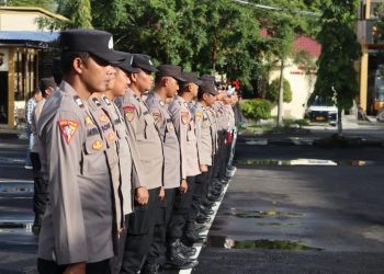 Kepolisian Resor Kota (Polresta) Palangka Raya, Polda Kalteng menggelar apel pagi guna mempersiapkan tugas kepolisian yang akan dilaksanakan pada wilayah hukumnya, seperti halnya yang digelar pada Hari Sabtu (16/5/2026) pagi.