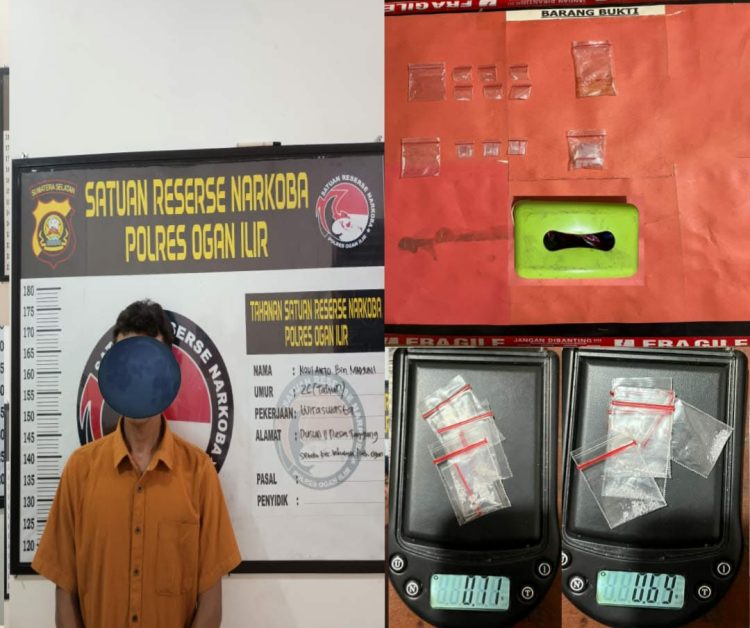 seorang pria berinisial NTO BIN MTI (39), warga Dusun II RT 006 Desa Tanjung Seteko, Kecamatan Indralaya, berhasil diamankan terkait dugaan tindak pidana peredaran narkotika jenis sabu.
