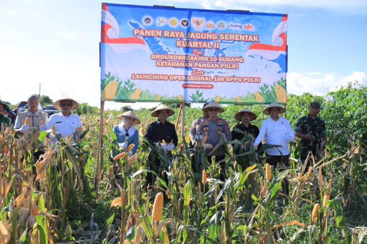 Kapolres Seruyan AKBP Beddy Suwendi, S.H., S.I.K., mengikuti kegiatan Panen Raya Jagung Serentak Kuartal II, Groundbreaking 10 Gudang Ketahanan Pangan Polri, serta Launching Operasional 166 SPPG Polri yang dilaksanakan serentak secara nasional melalui Zoom Meeting pada Sabtu (16/5/2026) pukul 13.00 WIB,