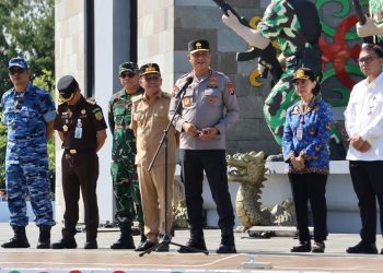 Kapolda Kalteng usai menghadiri pembukaan GPM yang dipimpin langsung Gubernur H. Agustiar Sabran, di Bundaran Besar Kota Palangka Raya, Senin (18/5/2026).