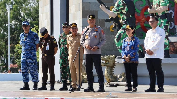Kapolda Kalteng usai menghadiri pembukaan GPM yang dipimpin langsung Gubernur H. Agustiar Sabran, di Bundaran Besar Kota Palangka Raya, Senin (18/5/2026).
