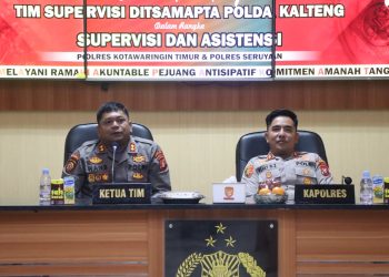 Kegiatan Supervisi dan Asistensi dipimpin oleh Wadir Sabhara Polda Kalteng AKBP Dr. Hans Itta Papahit. S.I.K., M.M.,M.I.K. Ketua Tim AKBP lstiadi, S.H. beserta 4 orang anggota Team dan dihadiri oleh Kapolres Kotim AKBP Resky Maulana Zulkarnain, S.H.,S.l.K.,M.H, Kasat Samapta Iptu Heri Susanto beserta anggota Sat Samapta. Polres Kotim. 