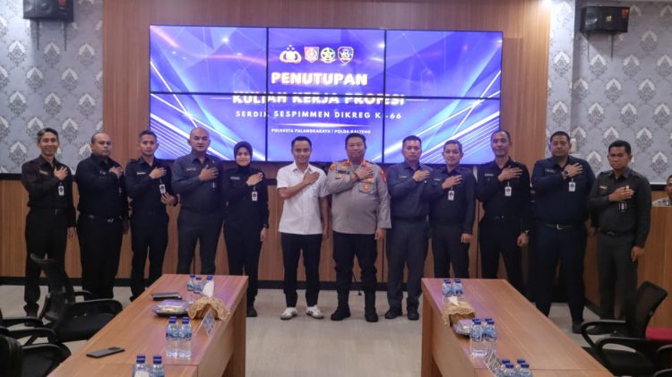 Kepolisian Resor Kota (Polresta) Palangka Raya, Polda Kalteng menggelar acara penutupan guna mengakhiri secara resmi rangkaian Kuliah Kerja Profesi (KKP) yang dilakukan oleh Peserta Didik (Serdik) Sespimmen Dikreg ke-66 pada wilayahnya. 