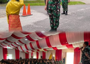 Pangdam I/Bukit Barisan, Mayjen TNI Hendy Antariksa, dalam rangka kunjungan kerja ke Makodim 0209/Labuhan Batu serta Marshalling Area Yonif TP 956/SBA, Senin (04/05/2026).