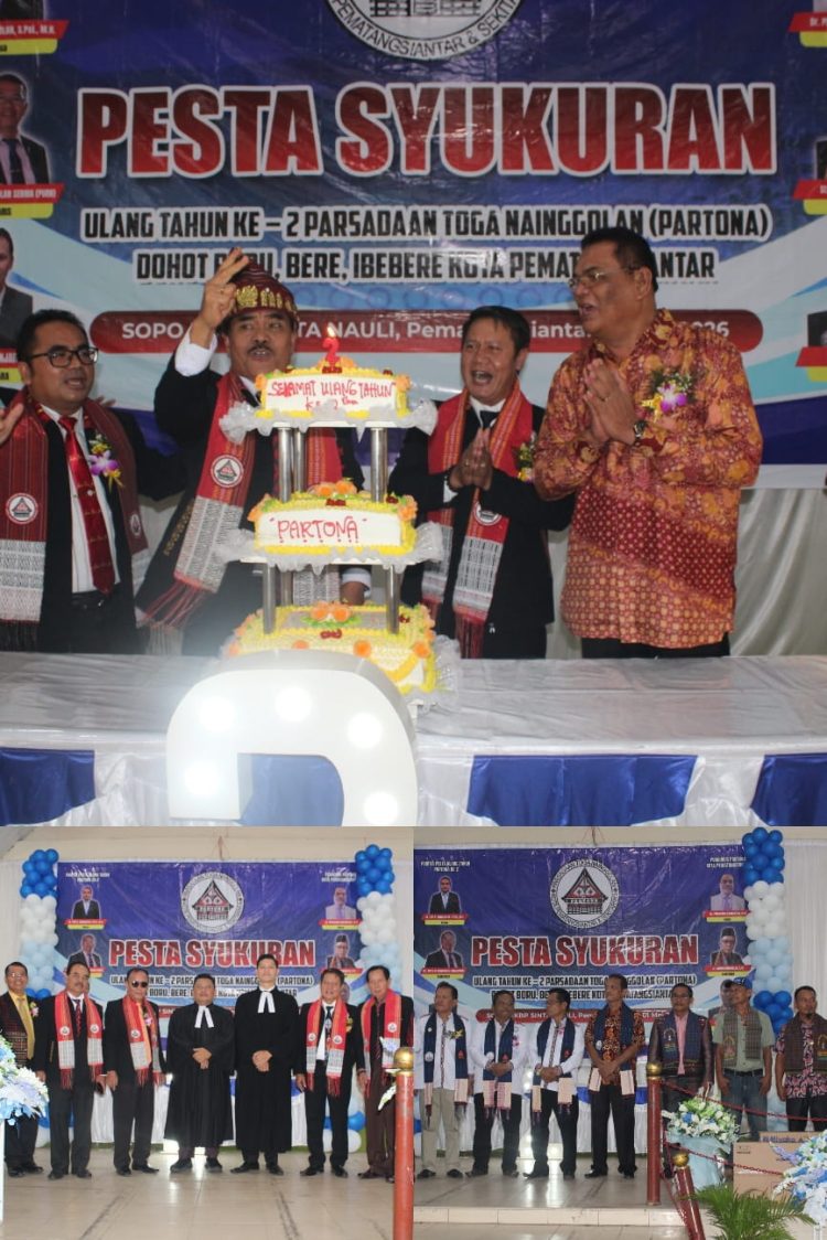 Perayaan Hari Ulang Tahun (HUT) ke-2 Parsadaan Toga Nainggolan dohot Boru, Bere/Obebere (Partona) Kota Pematangsiantar dan sekitarnya berlangsung meriah pada Jumat (01/05/2026)