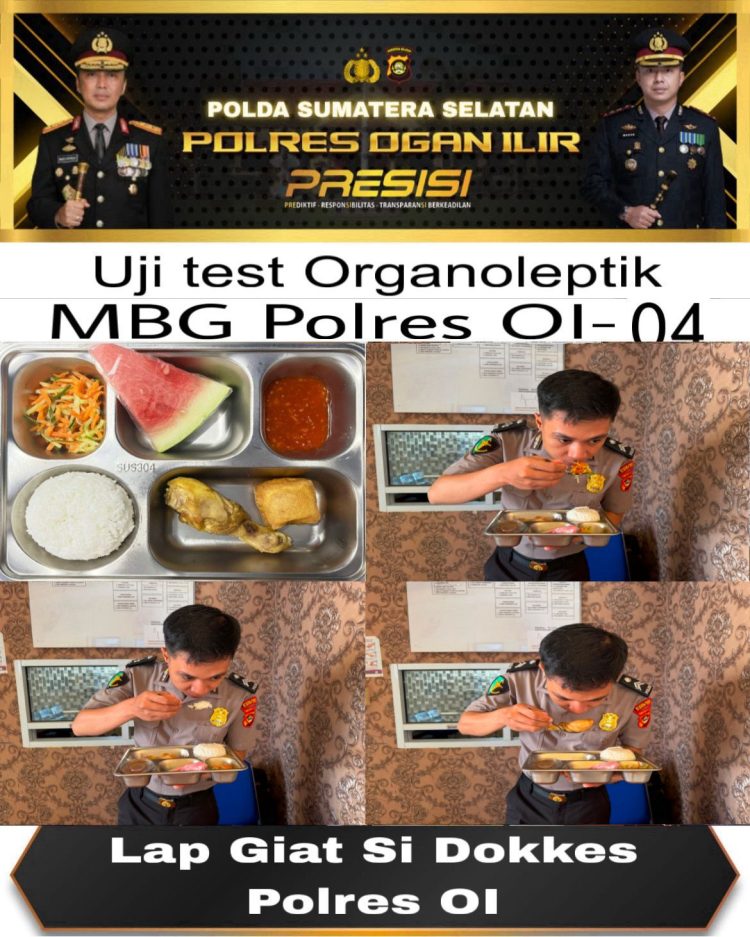 Personel Seksi Kedokteran dan Kesehatan (Sidokkes) Polres Ogan Ilir melaksanakan kegiatan Food Security Program Makan Bergizi Gratis (MBG) pada Selasa (2/6/2026) pukul 07.00 WIB bertempat di Klinik Polres Ogan Ilir.
