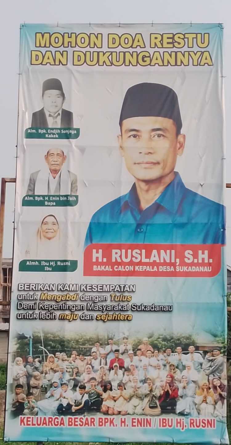 H. Ruslani, S.H., yang menyatakan kesiapannya untuk maju dalam kontestasi pemilihan Kepala Desa Sukadanau, Kecamatan Cikarang Barat, Kabupaten Bekasi.