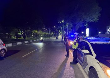 Wapawas Iptu Yudi Wahyudi bersama piket fungsi Polresta Palangka Raya melaksanakan patroli harkamtibmas pada malam hari di sejumlah titik rawan.