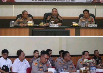 Kapolres Seruyan AKBP BEDDY SUWENDI, S.H., S.I.K. beserta sejumlah Pejabat Utama Polres Seruyan mengikuti kegiatan Supervisi dan Penelitian Tindak Pidana Korupsi (Tipidkor) yang diselenggarakan oleh Pusat Penelitian dan Pengembangan (Puslitbang) Polri pada Selasa 9/6/2026 pukul 08.00 WIB hingga selesai, bertempat di Aula Polres Kotawaringin Timur.