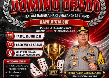 Kepolisian Resor Kota (Polresta) Palangka Raya bekerja sama dengan ORADO Kota Palangka Raya menggelar ajang olahraga rekreasi bertajuk "Turnamen Domino ORADO - Kapolresta Cup".