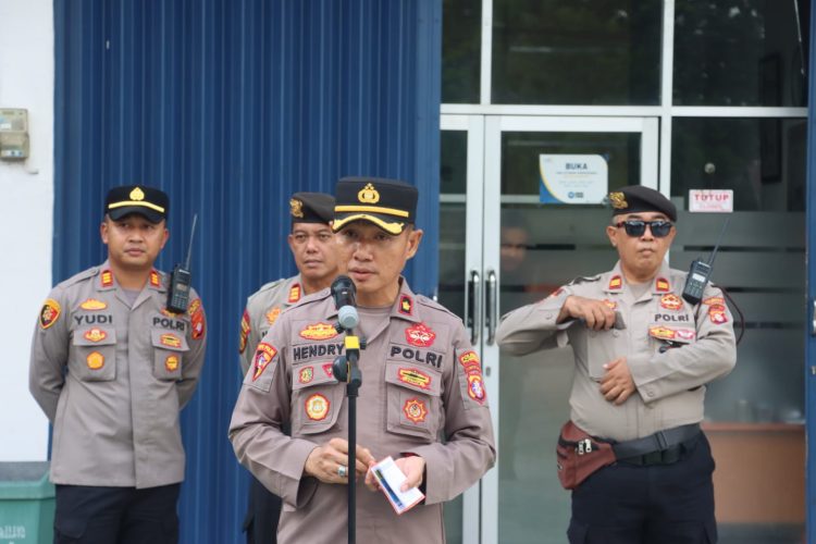 Apel kesiapan digelar pada Kantor Mandiri Tunas Finance, Jalan G. Obos, Kota Palangka Raya, Kalimantan Tengah, yang akan menjadi lokasi berlangsungnya aksi damai, Rabu (10/6/2026) siang.