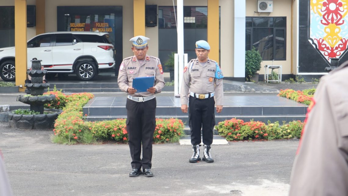 Kepolisian Resor Kota (Polresta) Palangka Raya, Polda Kalteng menggelar apel sore kesatuan guna melakukan konsolidasi terhadap tugas yang telah dilaksanakan selama sepanjang hari pada wilayah hukumnya, Kamis (11/6/2026) sore.