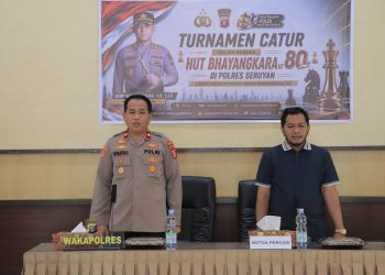 Turnamen Catur dalam rangka memperingati Hari Ulang Tahun (HUT) Bhayangkara Ke-80 resmi dibuka, menjadi salah satu rangkaian kegiatan Polres Seruyan dalam menyambut hari bersejarah institusi Polri.