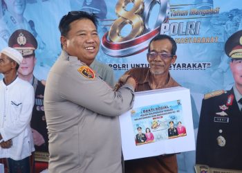 Kegiatan tersebut merupakan rangkaian kepedulian sosial menjelang peringatan Hari Bhayangkara ke-80, dengan sasaran masyarakat yang terdampak musibah kebakaran hebat yang terjadi beberapa waktu lalu.