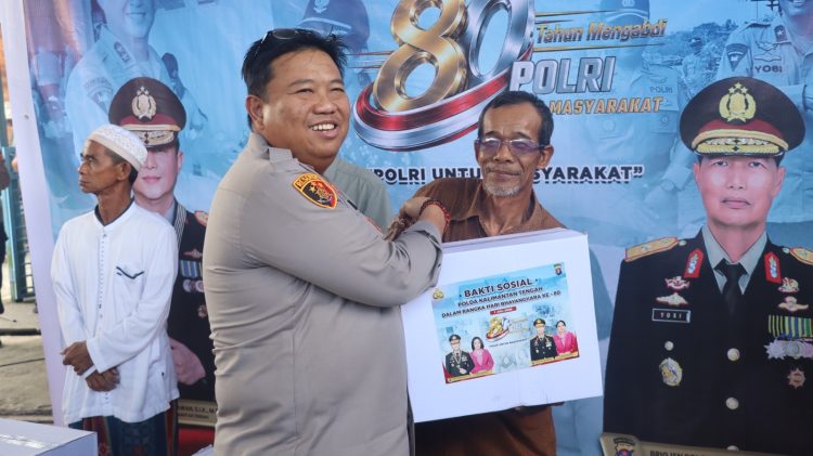 Kegiatan tersebut merupakan rangkaian kepedulian sosial menjelang peringatan Hari Bhayangkara ke-80, dengan sasaran masyarakat yang terdampak musibah kebakaran hebat yang terjadi beberapa waktu lalu.