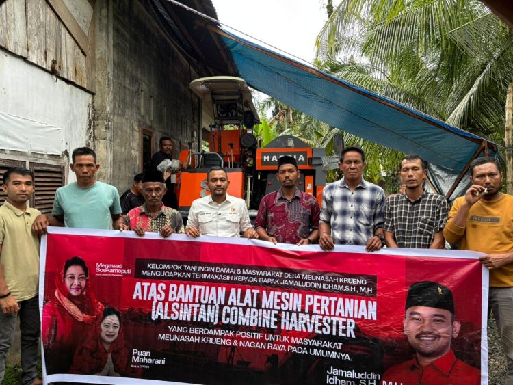 ‎‎Penyaluran perdana dilakukan di Kabupaten Nagan Raya, Minggu (20/6/2026), dengan menyerahkan bantuan Combine Harvester kepada kelompok tani setempat. Bantuan tersebut merupakan bagian dari aspirasi yang diperjuangkan Jamaluddin Idham melalui program dukungan sektor pertanian