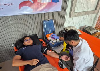 Polresta Palangka Raya berpartisipasi dalam kegiatan donor darah yang digelar di Kantor BNN Provinsi Kalimantan Tengah dalam rangka memperingati Hari Anti Narkotika Internasional (HANI) Tahun 2026, Rabu (24/6/2026).