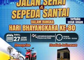 Polda Kalteng akan menggelar jalan sehat dan sepeda santai yang terbuka untuk seluruh masyarakat.